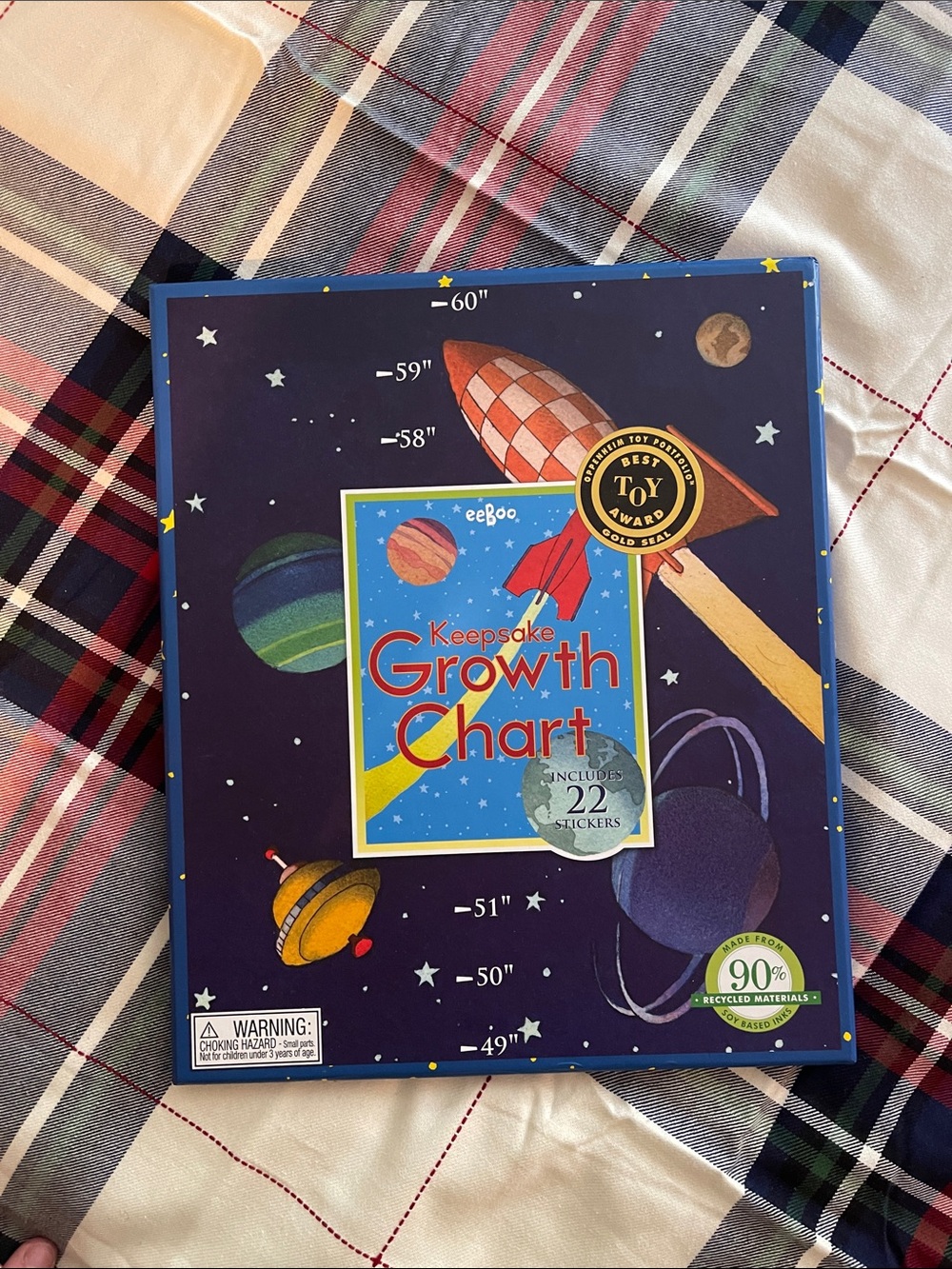 IKEA Navy Blue Space Rocket Growth Chart